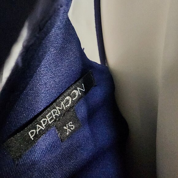 PAPERMOON Solid All Blue Sleeveless Long Pullover Maxi Wendilynn Dress Womens XS - Picture 5 of 7